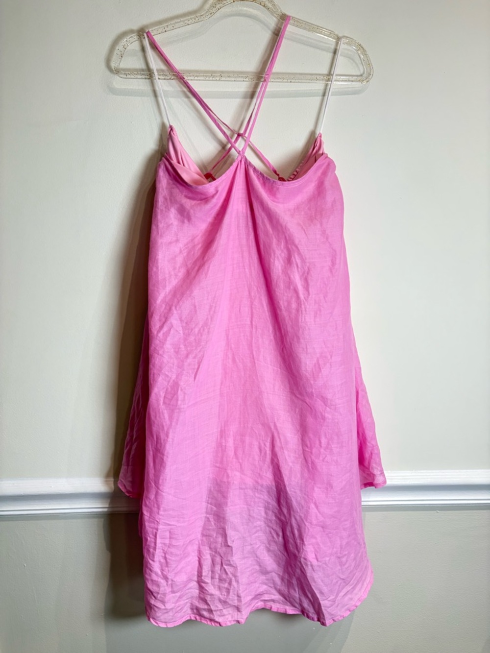 The Wolf Gang Lolana Ramie Mini Dress in Candy Pink Size Small - Picture 5 of 8